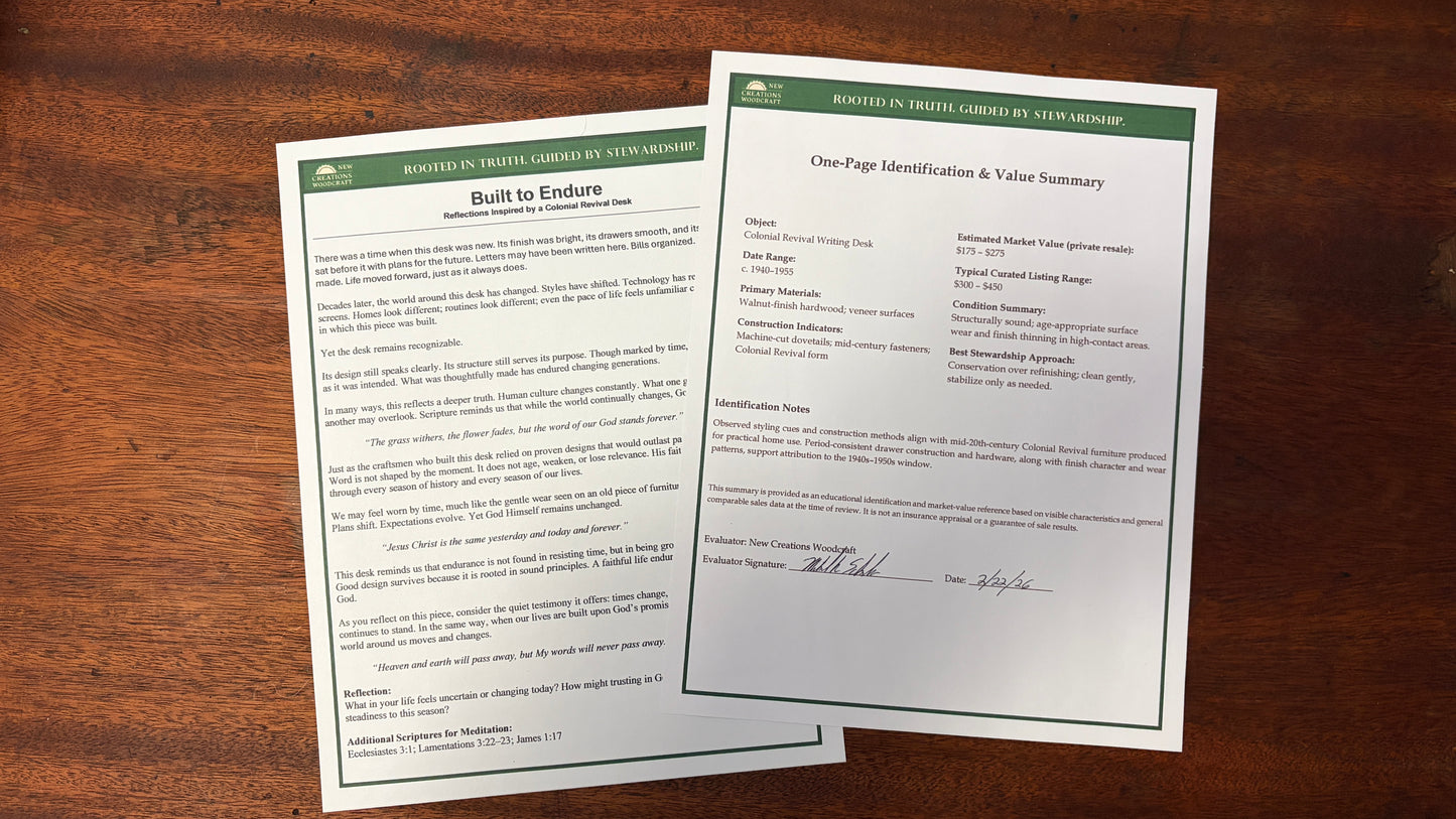 Identification & Value Summary