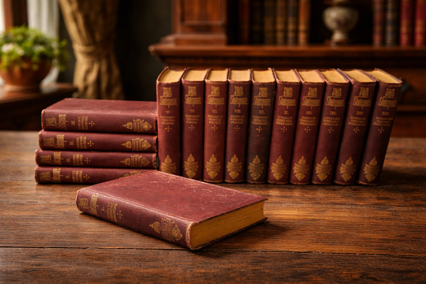 Shakespeare’s Handy-Volume Edition George Routledge & Sons, c. 1890–1910 Complete 13-Volume Antique Set