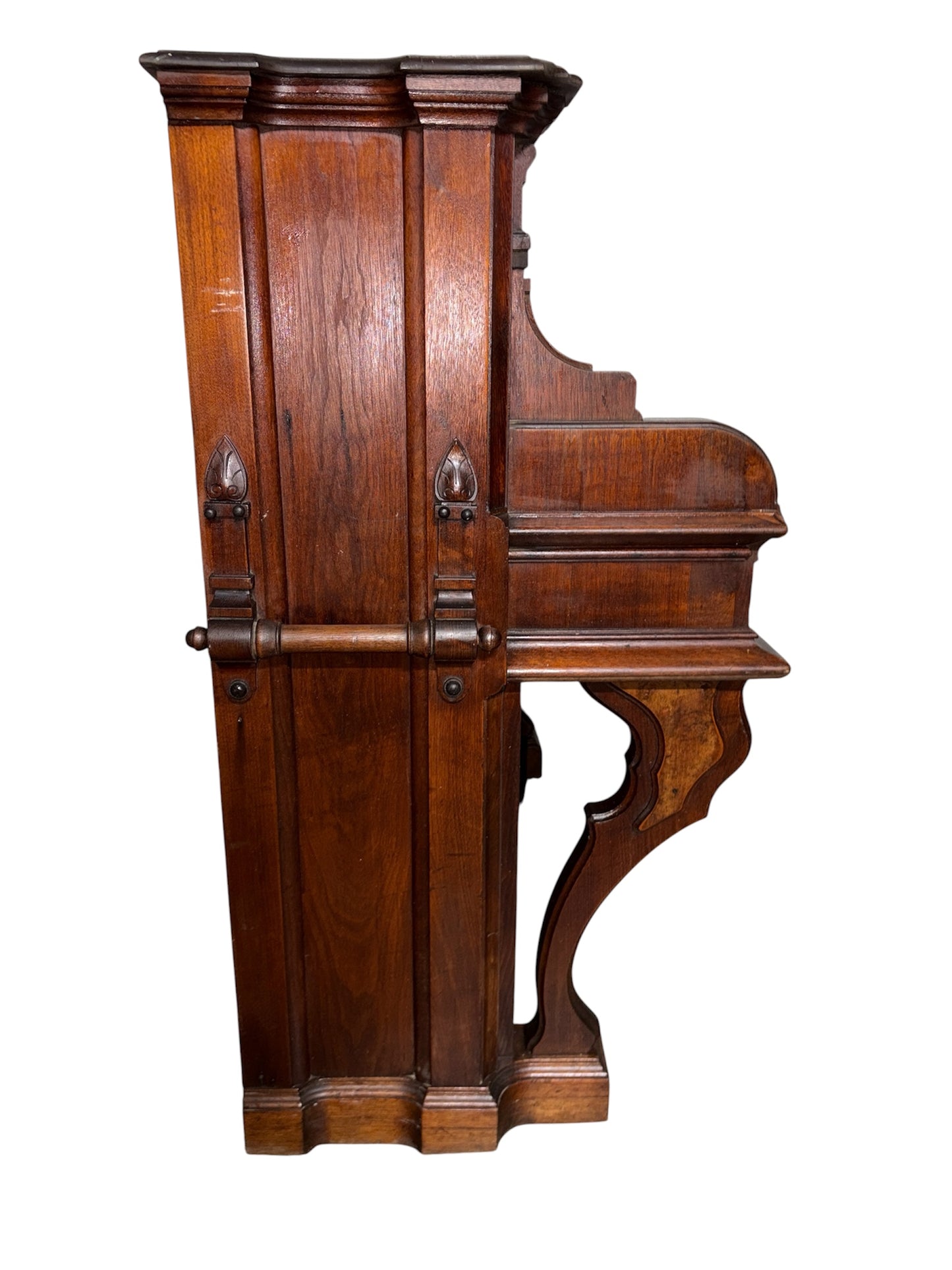 Converted Victorian Pump Organ Desk with Marble Writing Surface (c.1880)