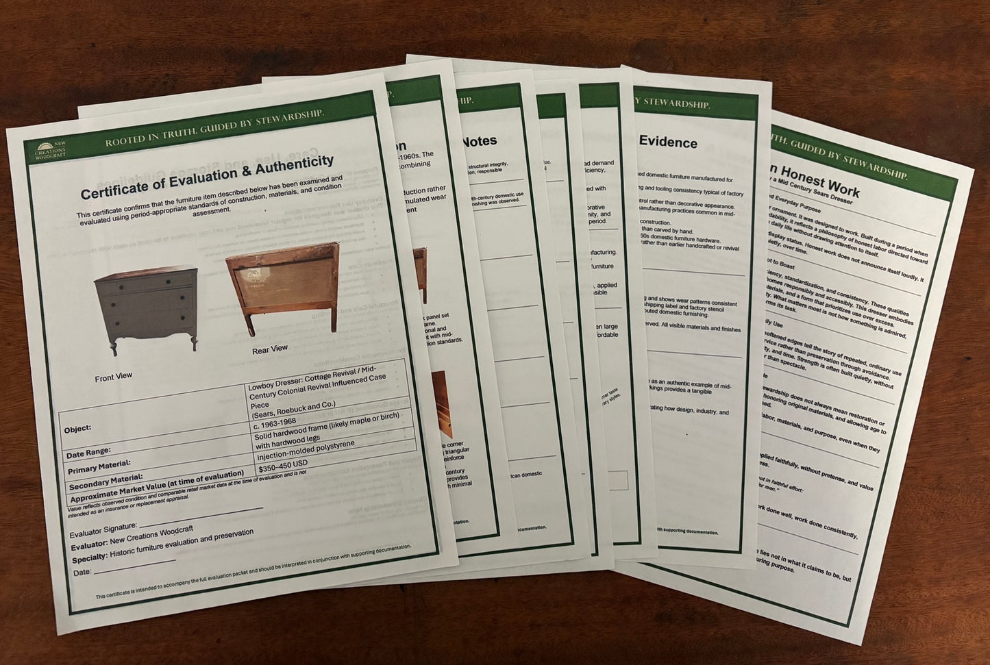 Heirloom Valuation Packet