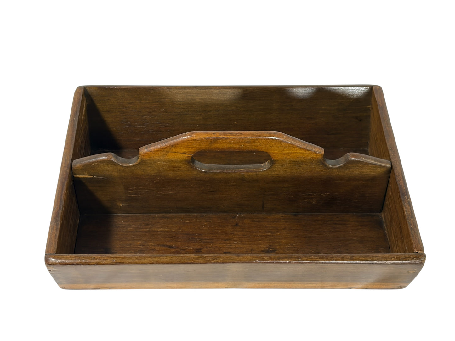 Vintage Dansk Teak Handle Flatware Set with Teak Tray – Mid Century Danish Modern Stainless Steel – 38 Pieces