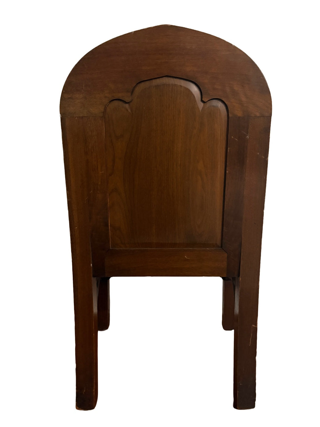 Antique Gothic Revival Vestry Armchair c.1915–1920 | Church Provenance, Solid Wood Cathedral-Arch Chair