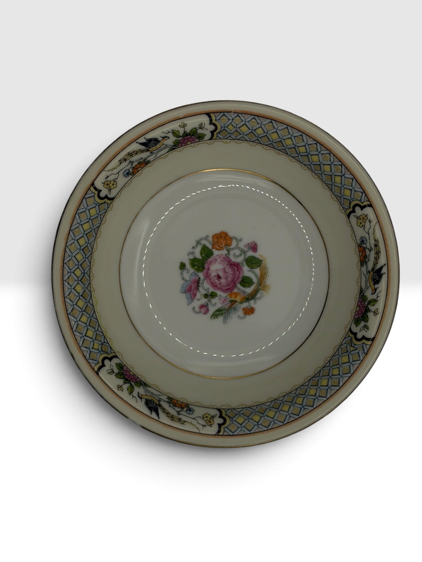 Vintage Bohemia Ceramic Works 2163 Berry Bowl 5.25” Czechoslovakia - Chip