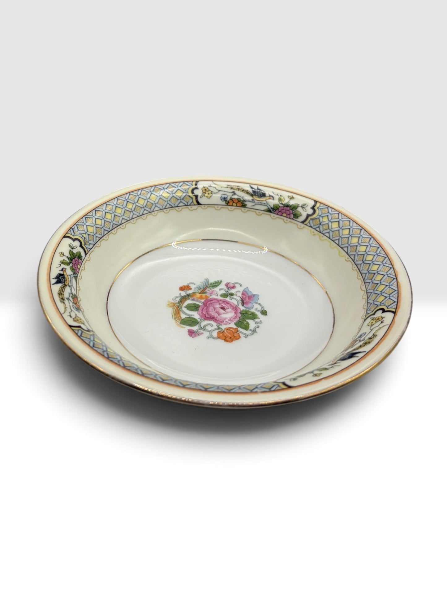 Vintage Bohemia Ceramic Works 2163 Berry Bowl 5.25” Czechoslovakia - Chip