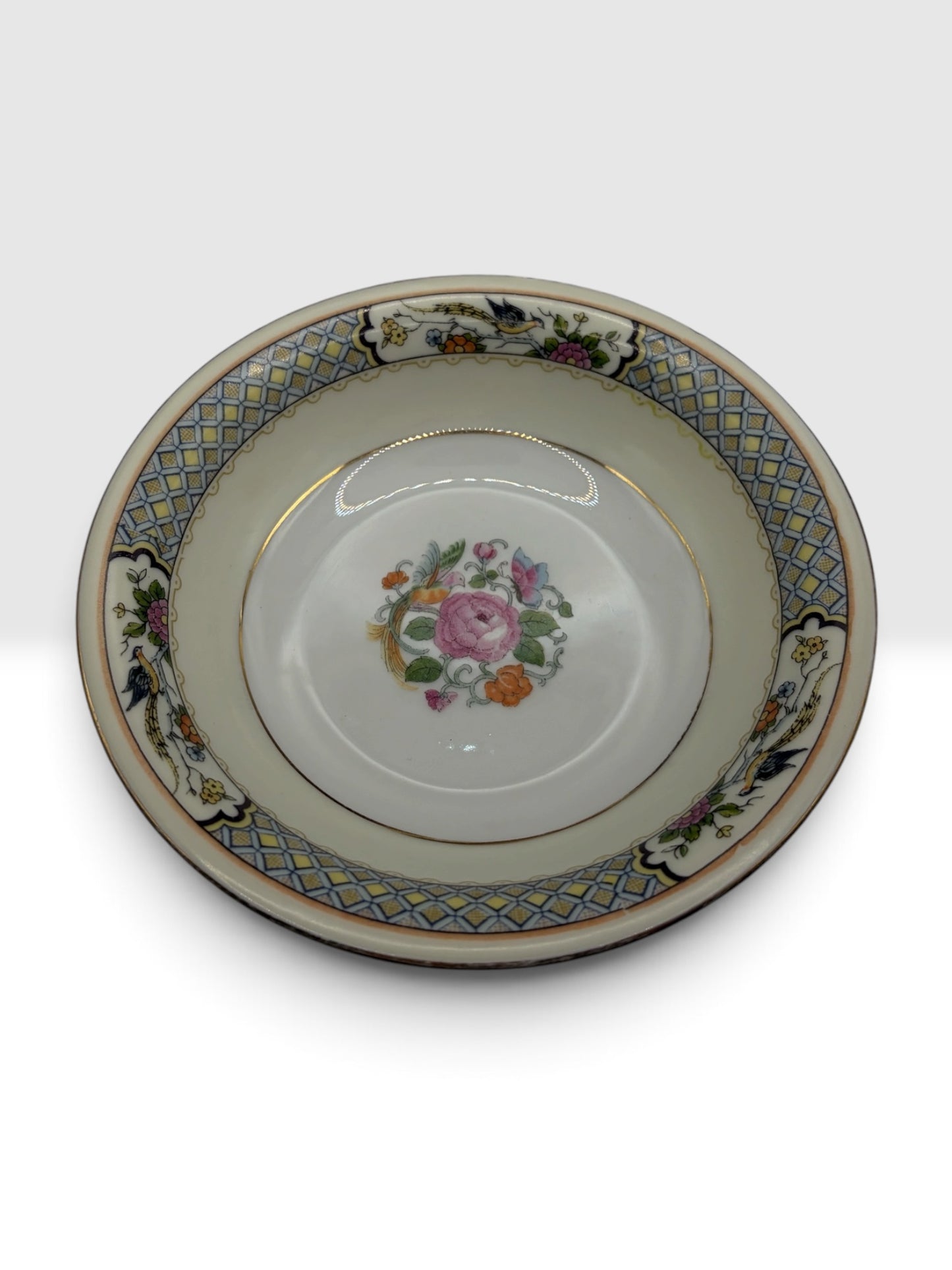 Vintage Bohemia Ceramic Works 2163 Berry Bowl 5.25” Czechoslovakia - Chip