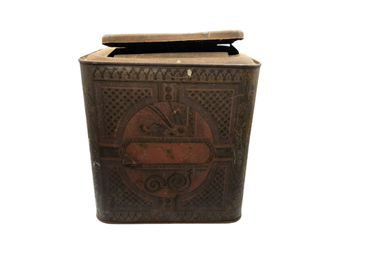 Antique Lithographed Tin Canister with Classical Figures, c. 1900–1920