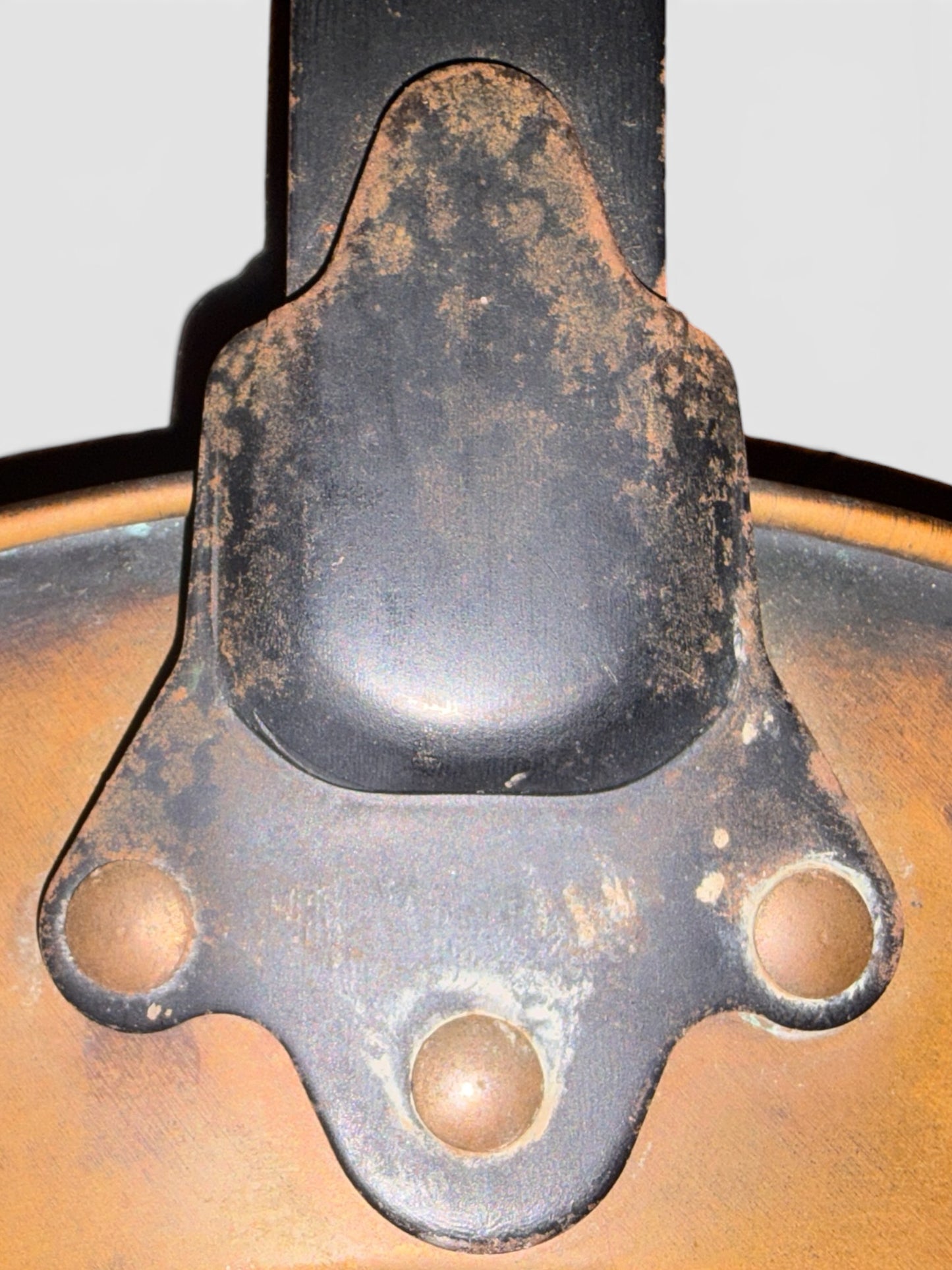 Vintage Brass Hanging Hearth Pan with Forged Iron Handle