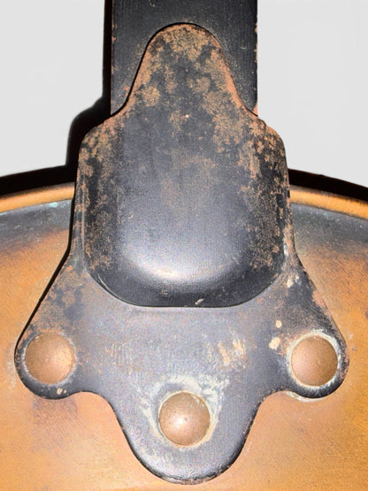 Vintage Brass Hanging Hearth Pan with Forged Iron Handle