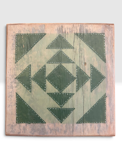 1985 Illinois Barn Quilt Crafted from Reclaimed Greene County Barn Siding
