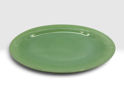 Vintage Jadite Glass Oval Serving Platter with Fluted Rim, 12 x 9