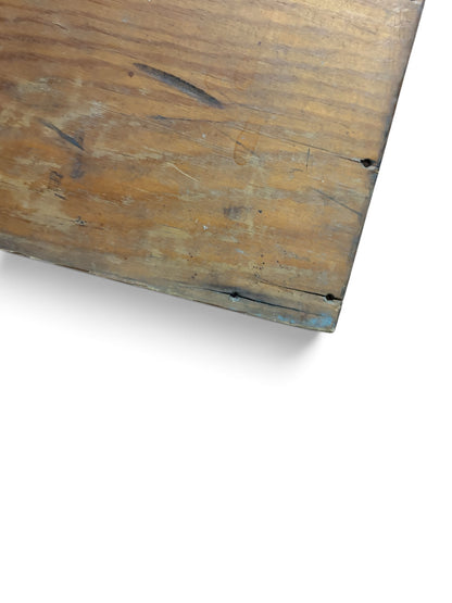 Antique Wooden Shoe Shine Box with Cast Iron Handle & Accessories c. 1910–1935