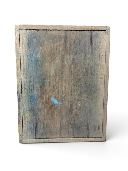 Antique Wooden Shoe Shine Box with Cast Iron Handle & Accessories c. 1910–1935