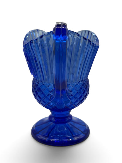 Vintage Avon Cobalt Blue Glass Creamer Independence Hall Pitcher