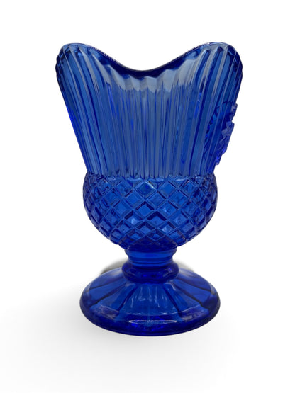 Vintage Avon Cobalt Blue Glass Creamer Independence Hall Pitcher