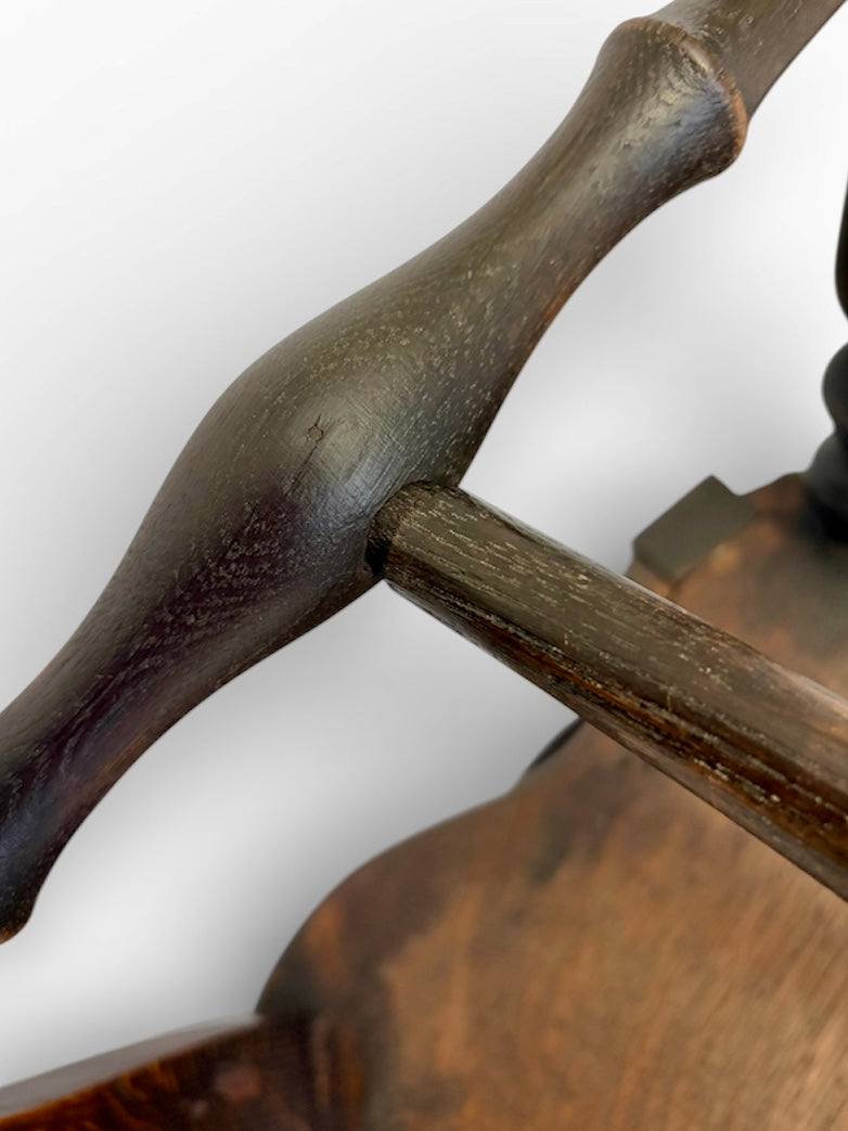 Edwardian Carved Lion-Head Oak Armchair (c. 1905–1915)