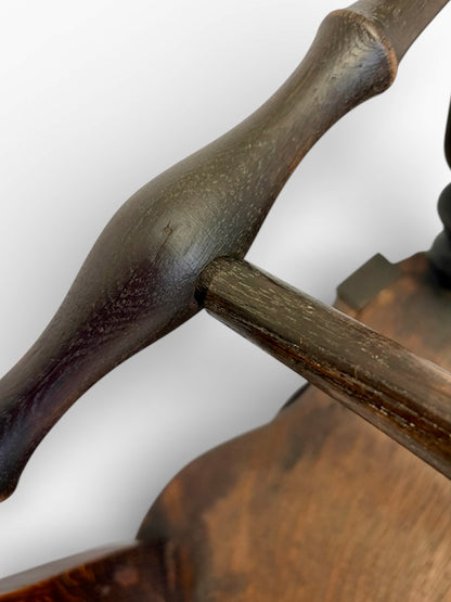 Edwardian Carved Lion-Head Oak Armchair (c. 1905–1915)