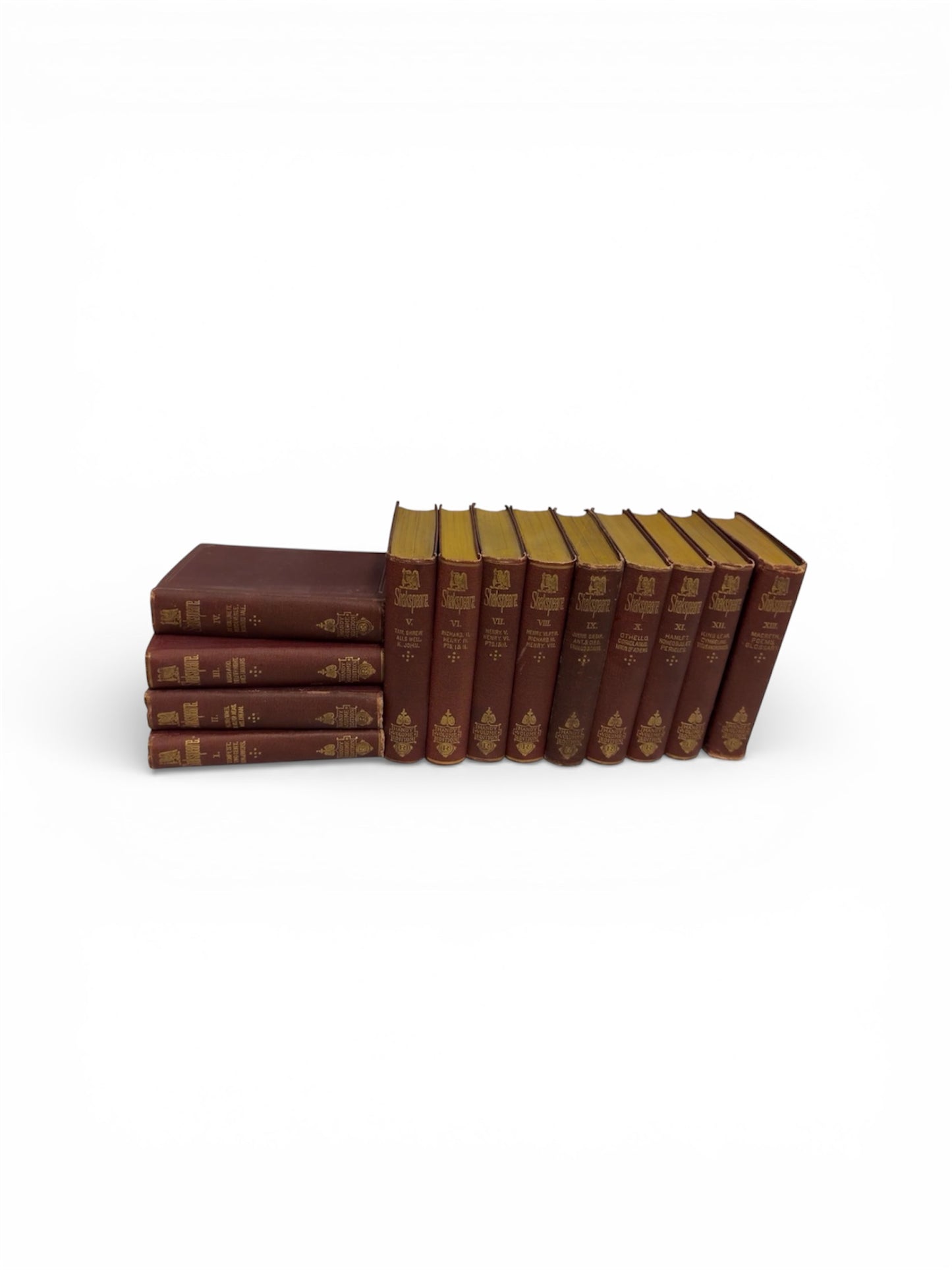 Shakespeare’s Handy-Volume Edition George Routledge & Sons, c. 1890–1910 Complete 13-Volume Antique Set