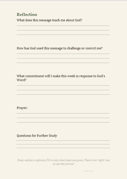 Christian Sermon Journal - Note-Taker Edition
