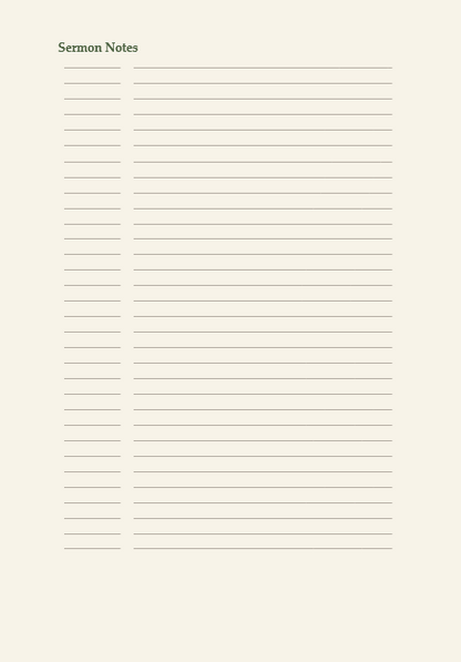 Christian Sermon Journal - Note-Taker Edition