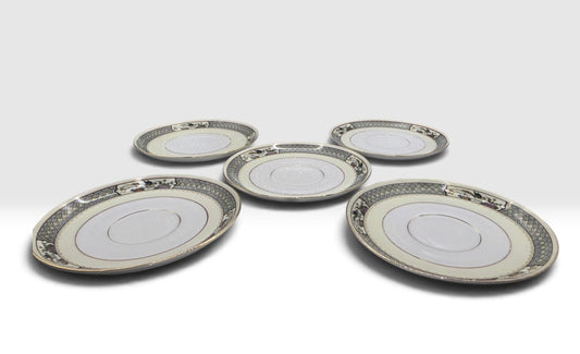 Vintage Bohemia Czecho-Slovakia Replacement Saucers, Set of 5
