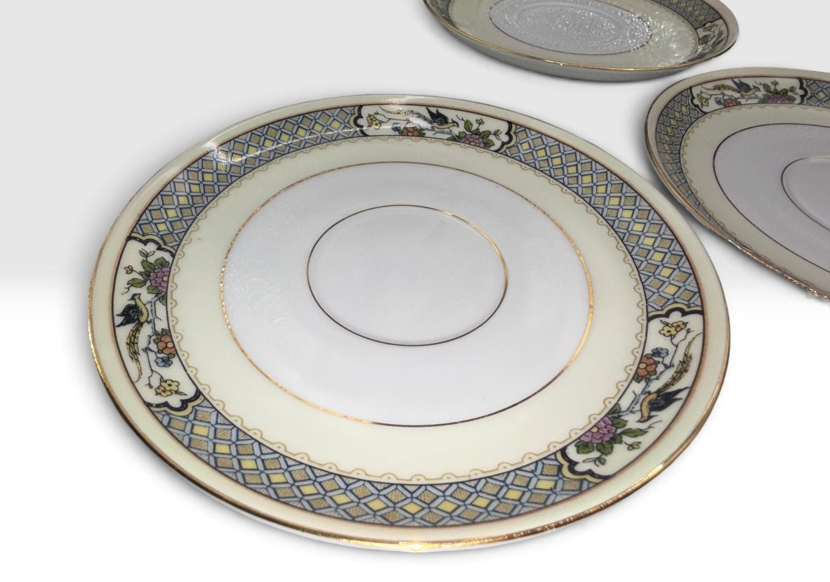 Vintage Bohemia Czecho-Slovakia Replacement Saucers, Set of 5